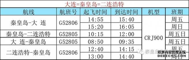 秦皇島將開(kāi)大連-秦皇島-二連浩特包機航線(xiàn)